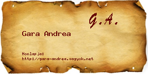 Gara Andrea névjegykártya